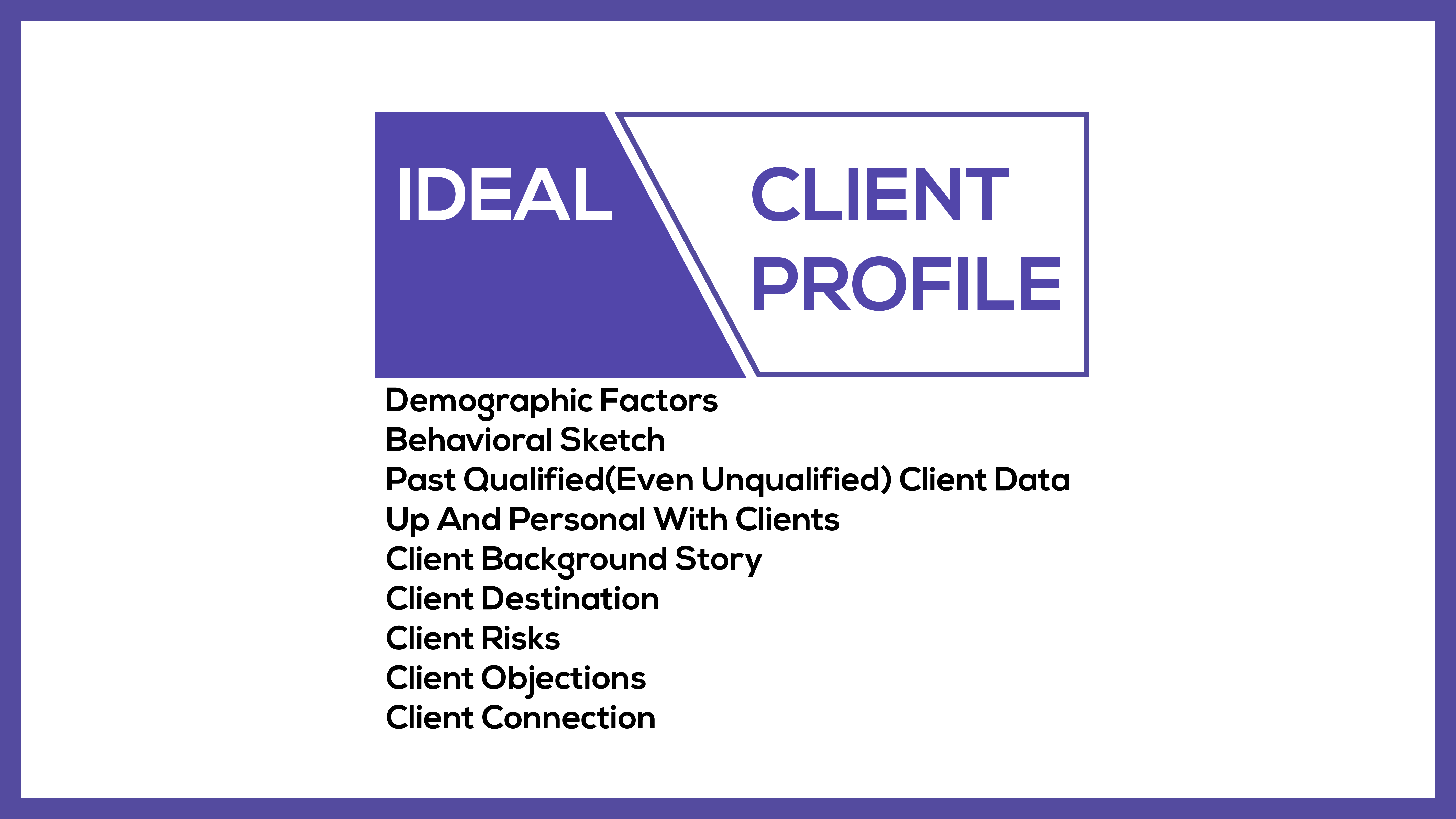 what constitutes ideal client profile